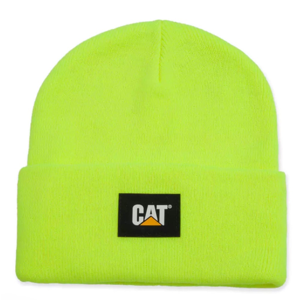 CAT Label Cuff Beanie hi-vis yellow! One size